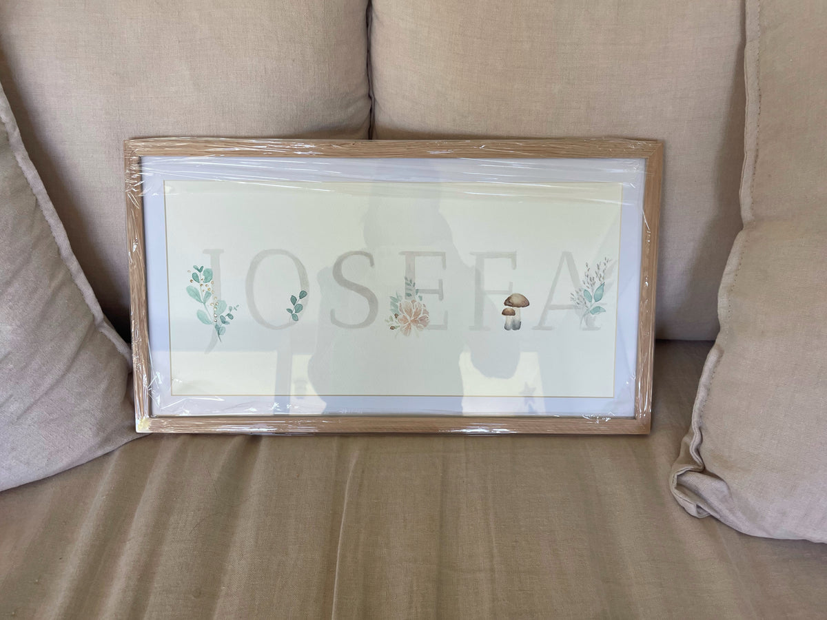 Cuadro Nombre Personalizado Acuarela – Hecho a pedido