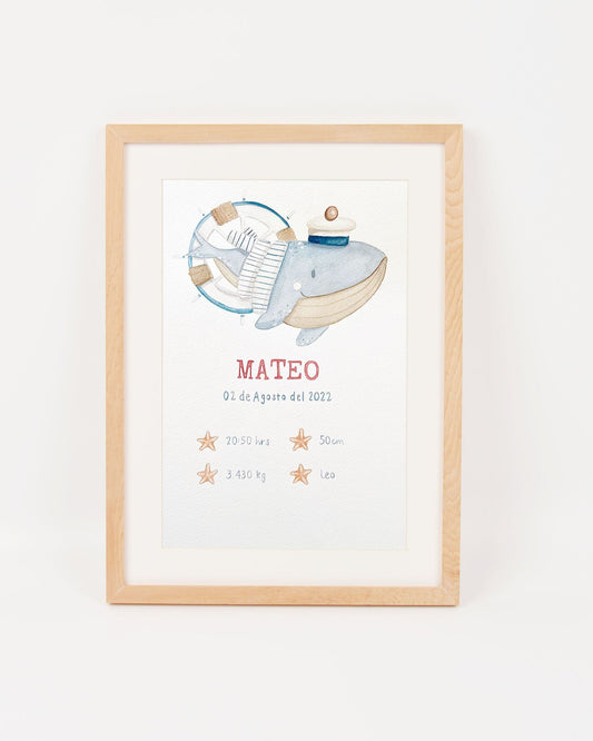 Cuadro de Nacimiento Personalizado- Ilustración Principal