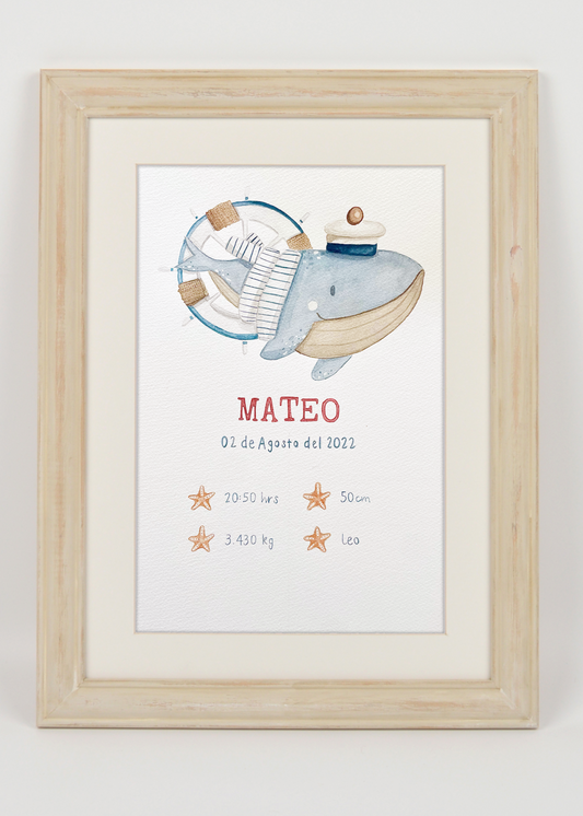 Cuadro de Nacimiento Personalizado- Ilustración Principal