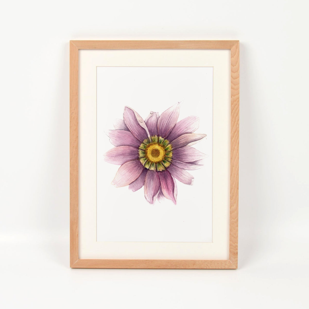 Flor enmarcado en madera nativa