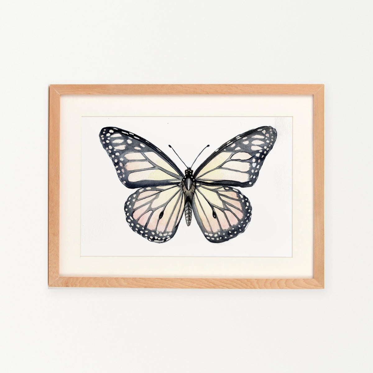 Mariposa enmarcado en madera nativa