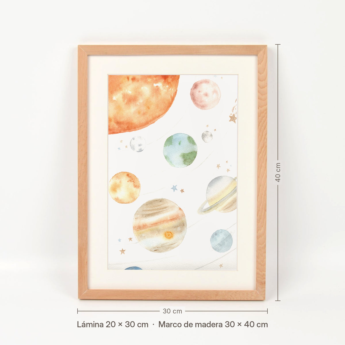 Medidas del cuadro Planetas